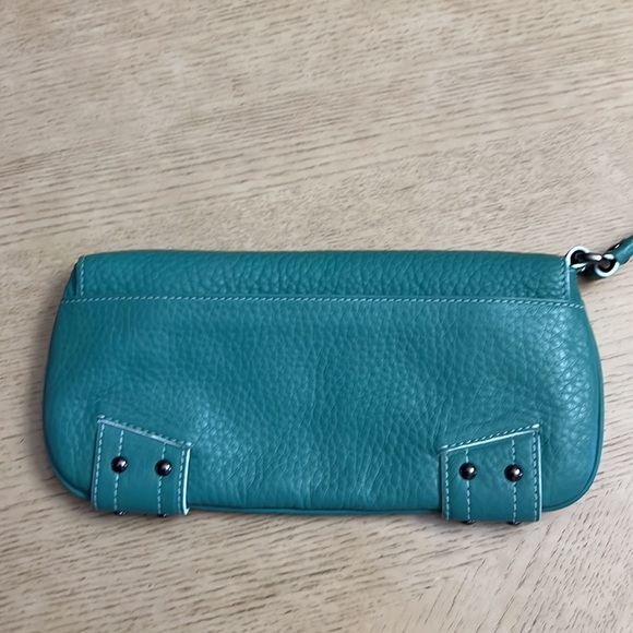 Cole HAAN Teal Leather Village wristlet. NWT - Picture 6 of 6